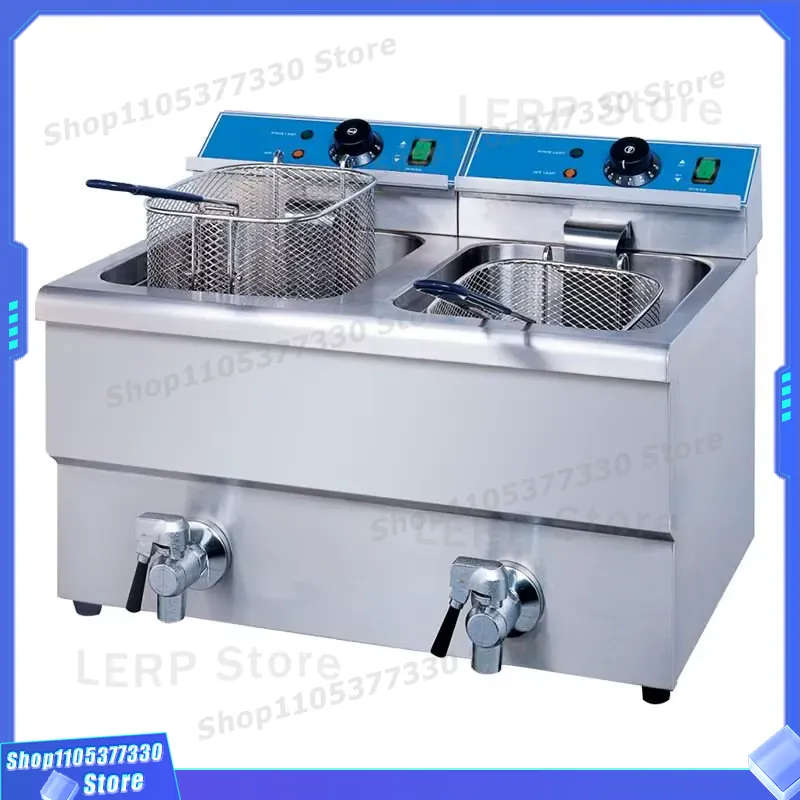 Commercial Deep Fryer Double Tank 12L - Elektrikli Fritöz 12L Çift Tanklı Ticari