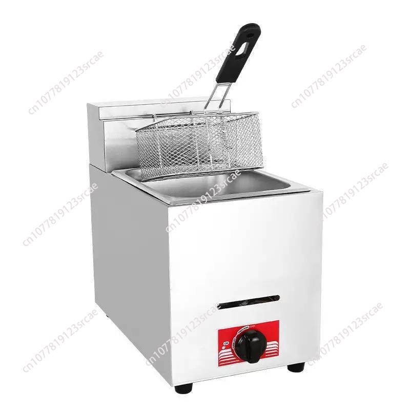Commercial Gas Deep Fryer Propane - 8L Sepetli ve Kapaklı Ticari LPG