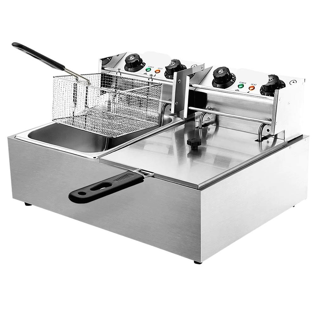 Electric Fryer Commercial 20L - 20L Elektrikli Ticari Fritöz Çift Sepetli