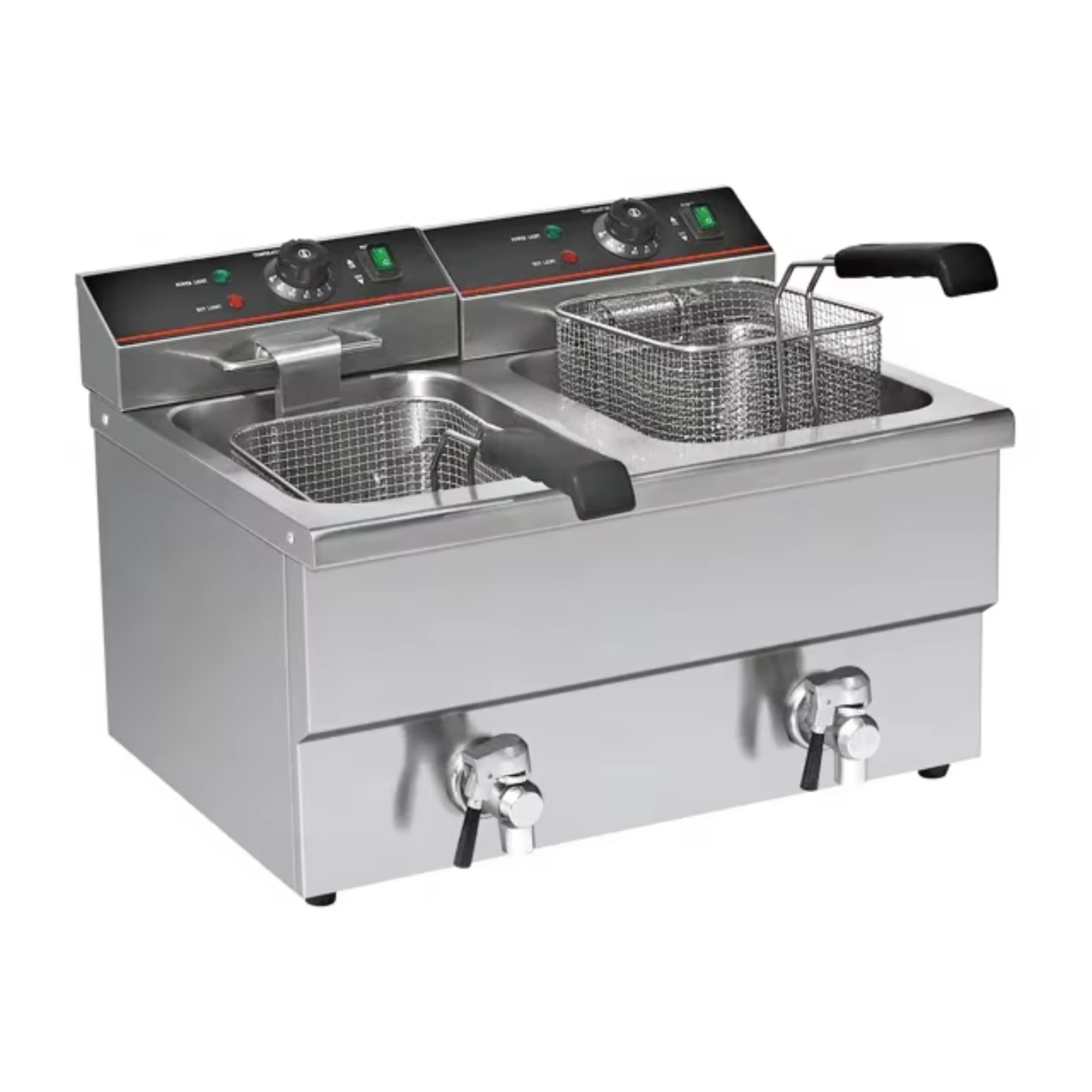 Commercial Deep Fryer Double Tank 12L - Sıcak Fırsat Fiyatı Paslanmaz Çelik Derin