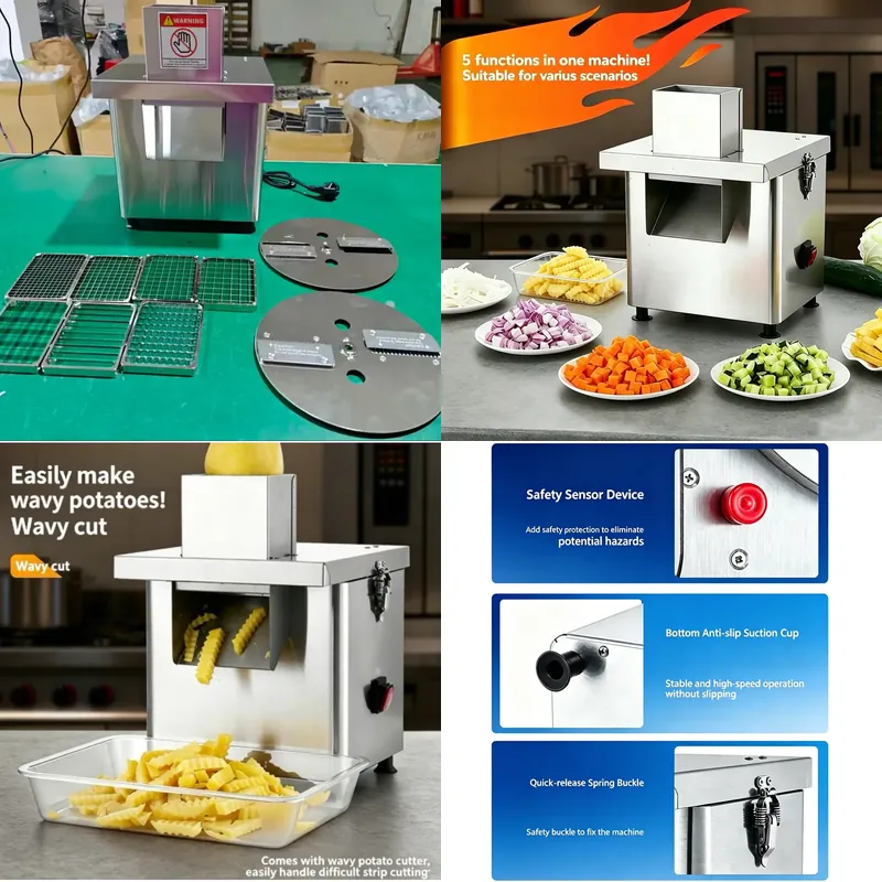 Commercial French Fry Cutter - 2026 300KG/S Çok Fonksiyonlu Ticari Sebze