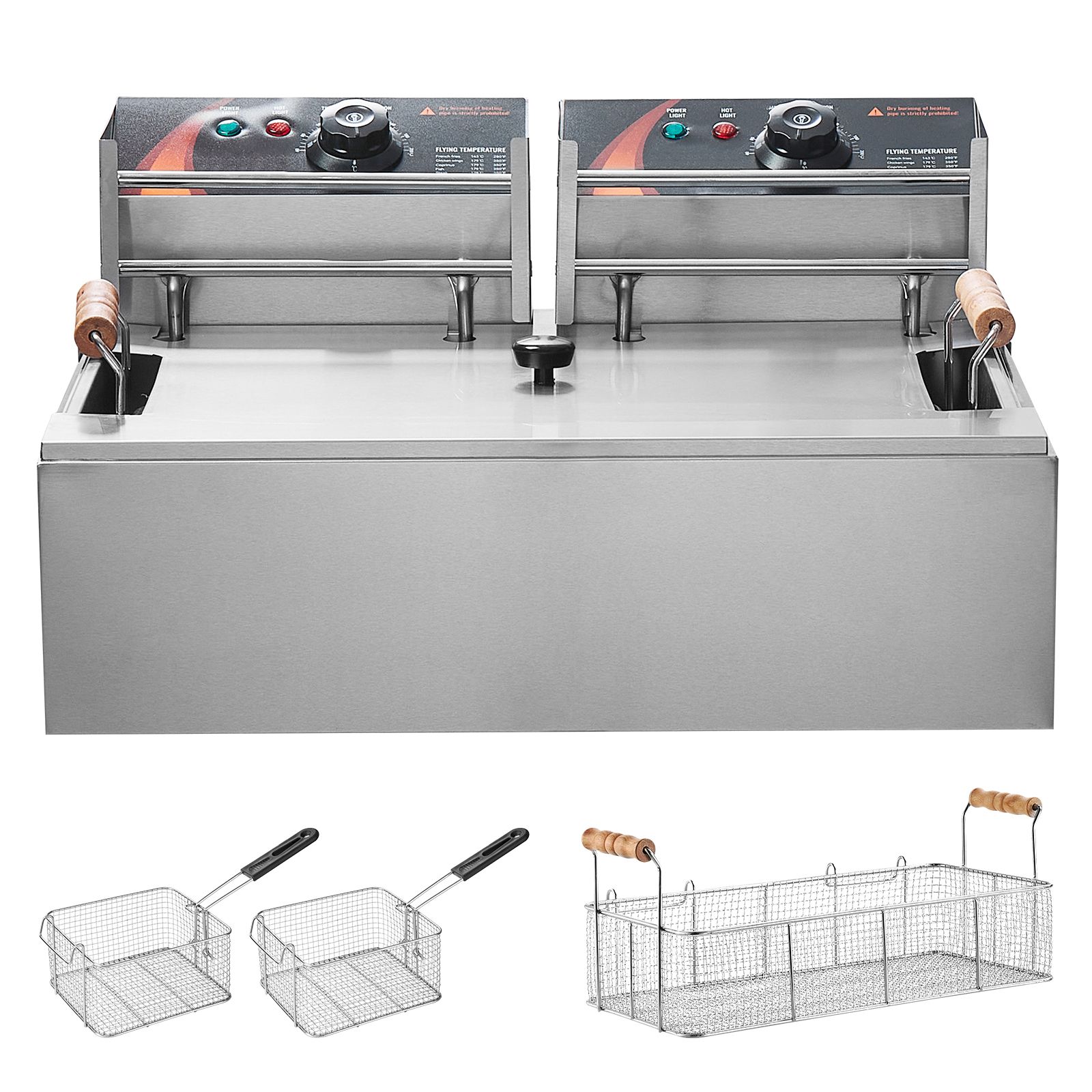 Fryer Basket Commercial Stainless - Ticari Kullanıma Uygun Derin Fritöz, 3000W