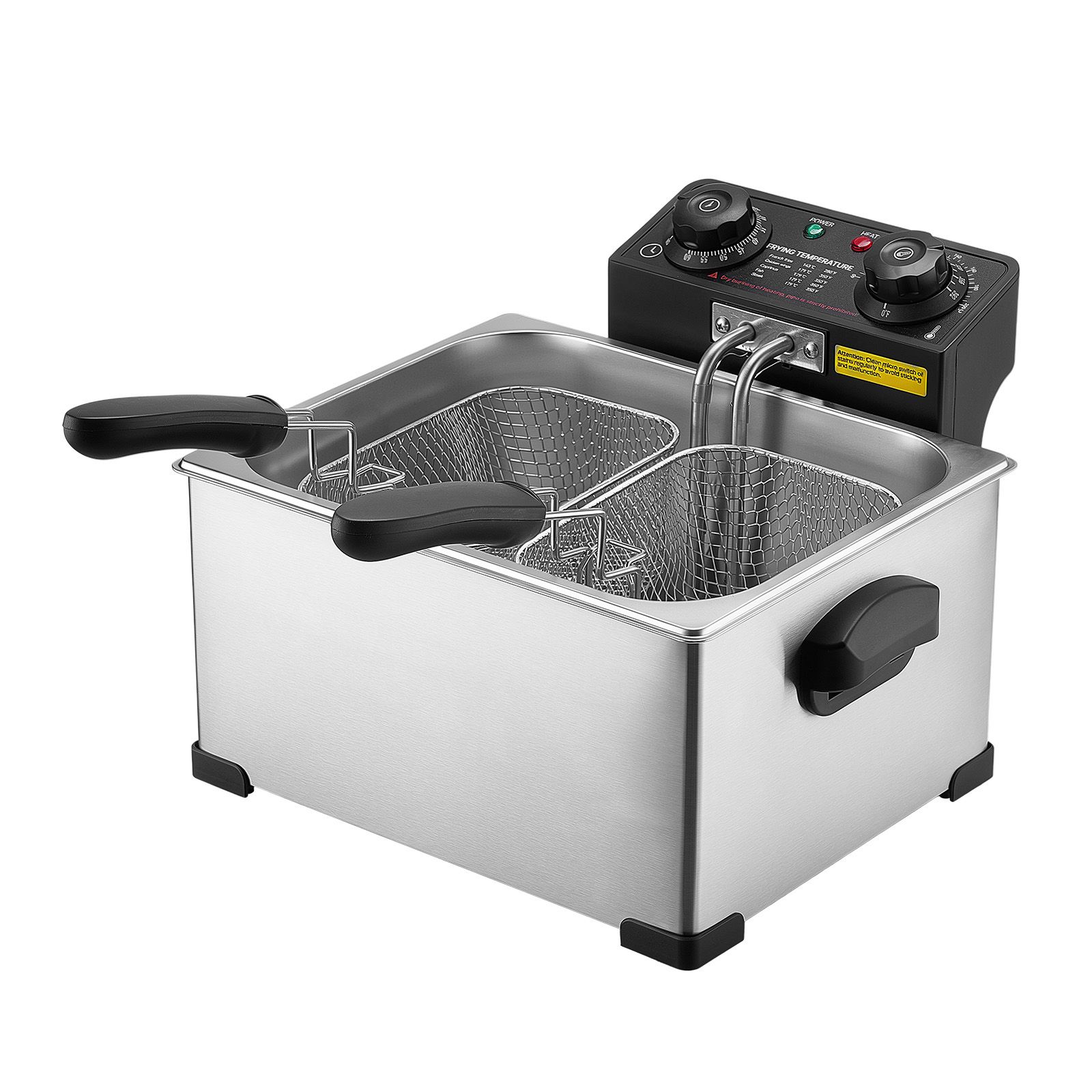 Countertop Deep Fryer With Timer - Ticari Elektrikli Fritöz, 9,51 Qt, 1700W
