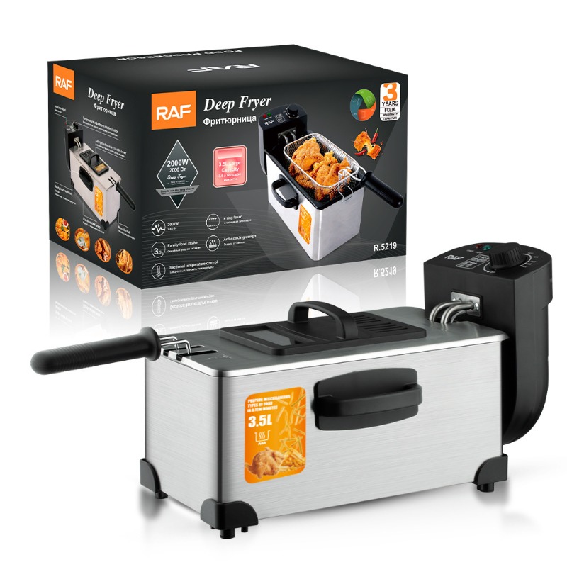 Countertop Deep Fryer With Timer - AB/İngiltere Elektrikli Fritözler 2000W Büyük Kapasiteli
