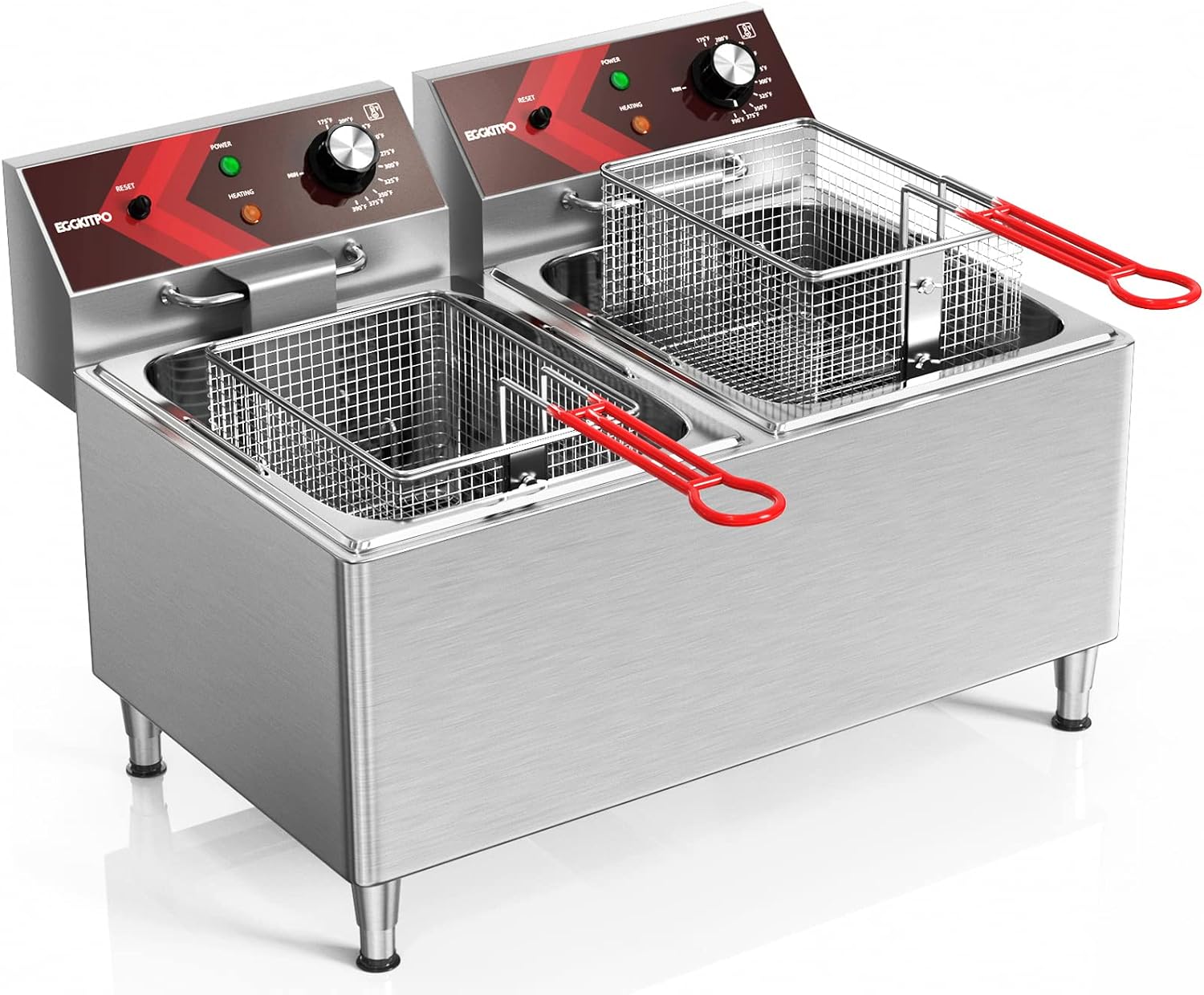 Fryer Basket Commercial Stainless - Ticari Fritöz 12L x 2 Büyük