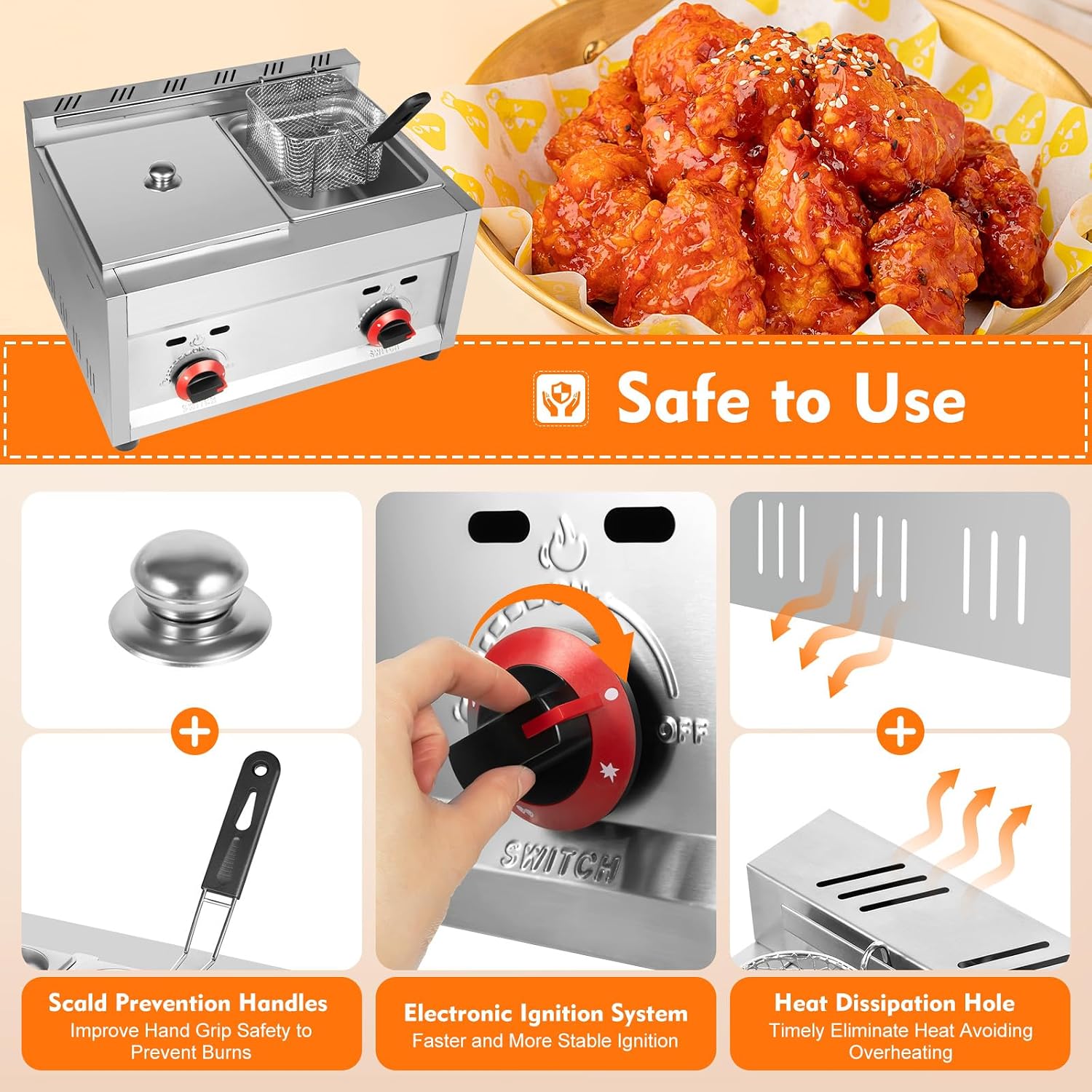 Ticari Gazlı Fritöz 12L Tezgah - Commercial Deep Fryer Double Tank 12L incelemesi ve fiyatı