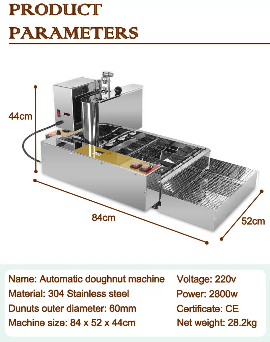 2800W Elektrikli Ticari 4 Sıra - Commercial Donut Fryer Electric incelemesi ve fiyatı