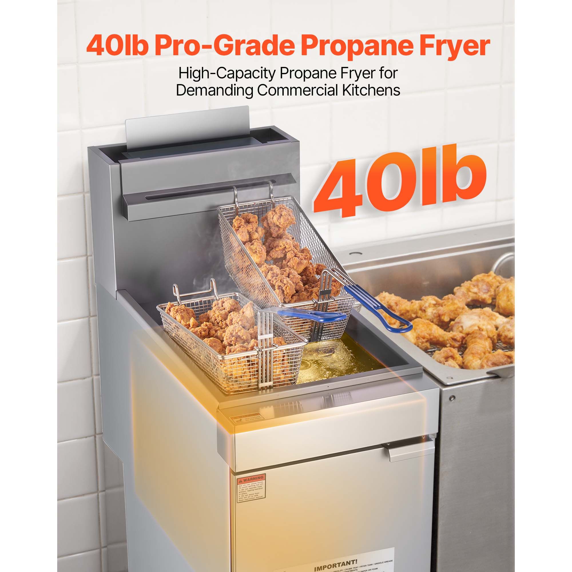 Ticari Fritöz, Restoranlar içi - Commercial Gas Deep Fryer Propane incelemesi ve fiyatı
