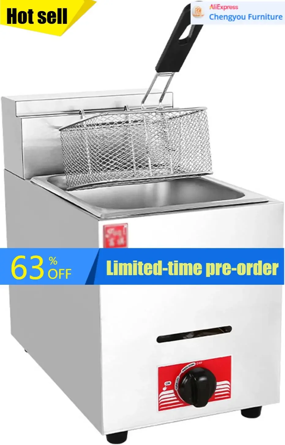 Ticari Gazlı Fritöz Masa Üstü  - Commercial Gas Deep Fryer Propane incelemesi ve fiyatı