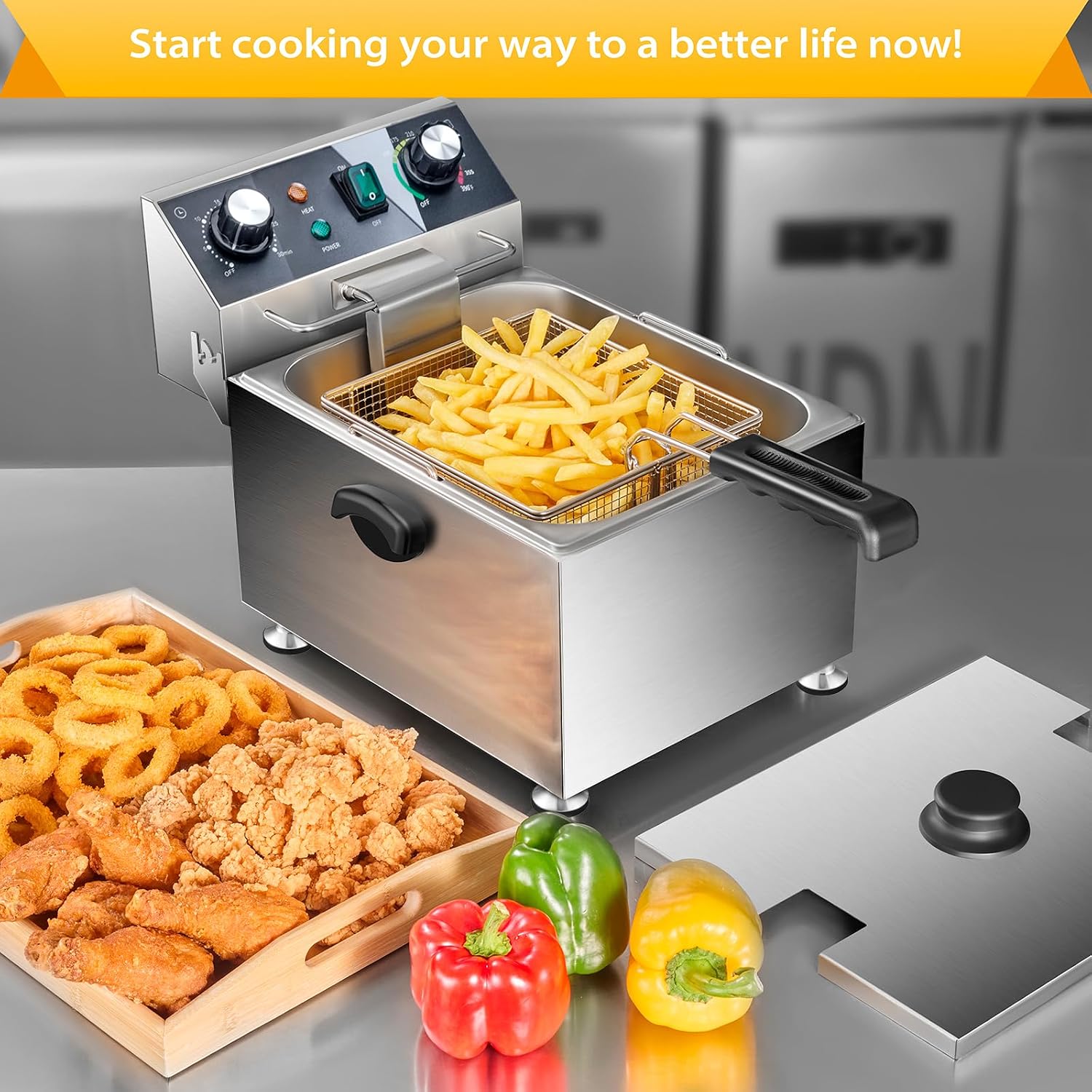 Elektrikli Fritöz - 13L 13.7QT - Fryer Basket Commercial Stainless incelemesi ve fiyatı