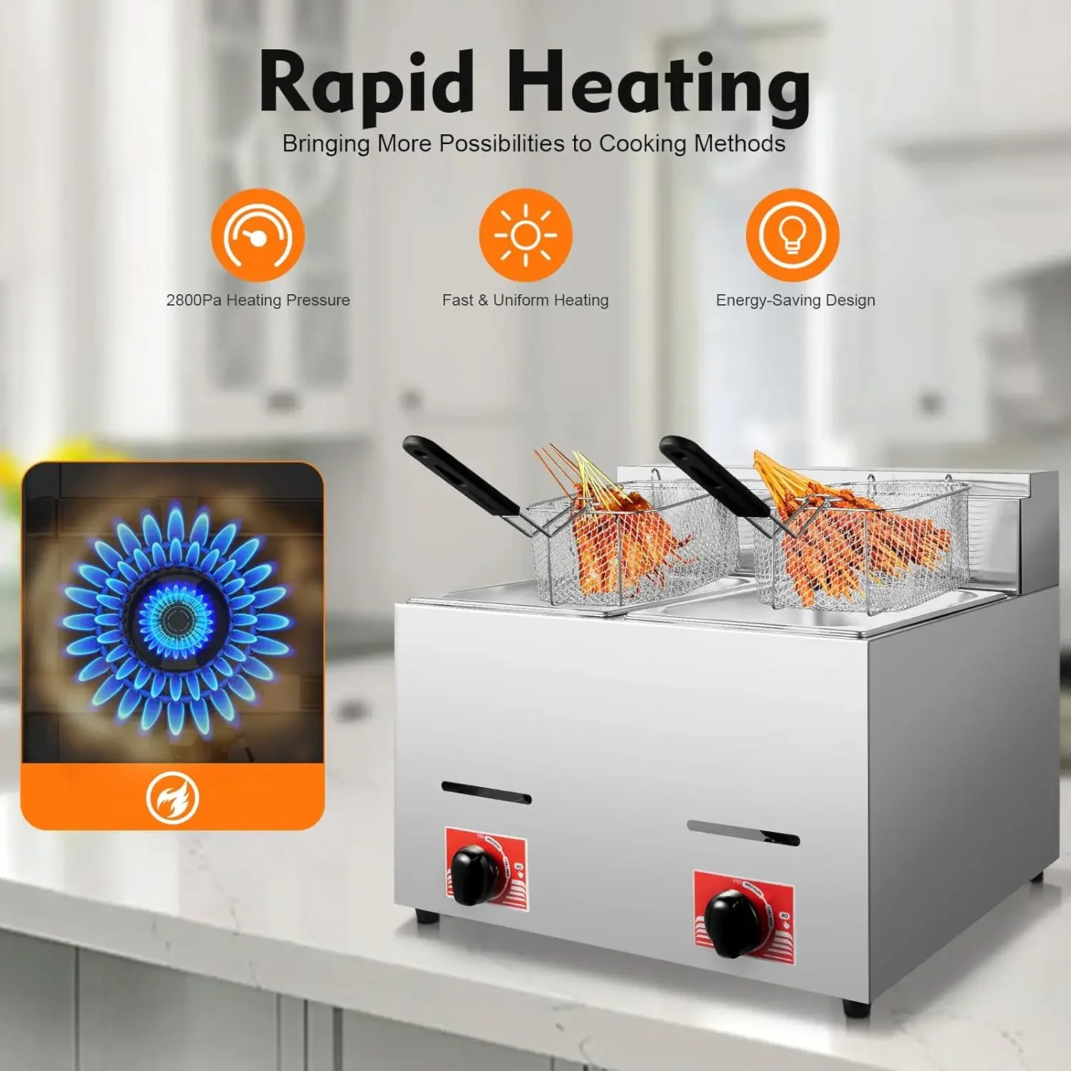 Ticari Gazlı Derin Fritöz, Tez - Commercial Gas Deep Fryer Propane incelemesi ve fiyatı