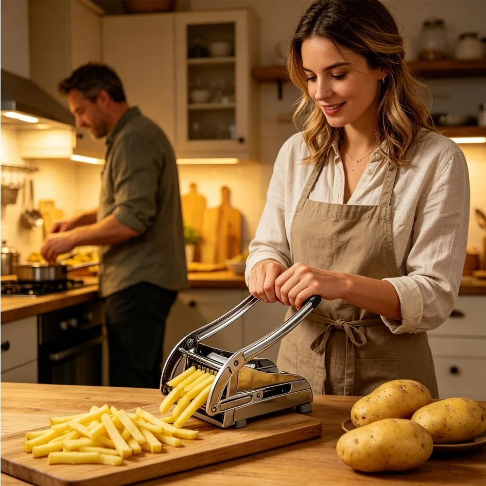 Paslanmaz Çelikten Yapılmış, E - Commercial French Fry Cutter incelemesi ve fiyatı
