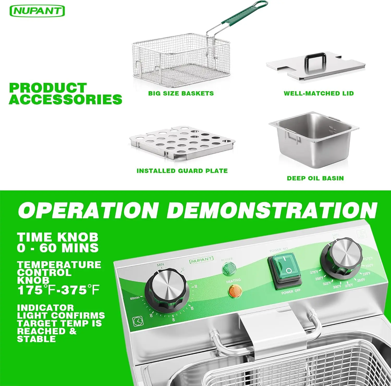 20L/21.2QT Ticari Derin Fritöz - Countertop Deep Fryer With Timer incelemesi ve fiyatı