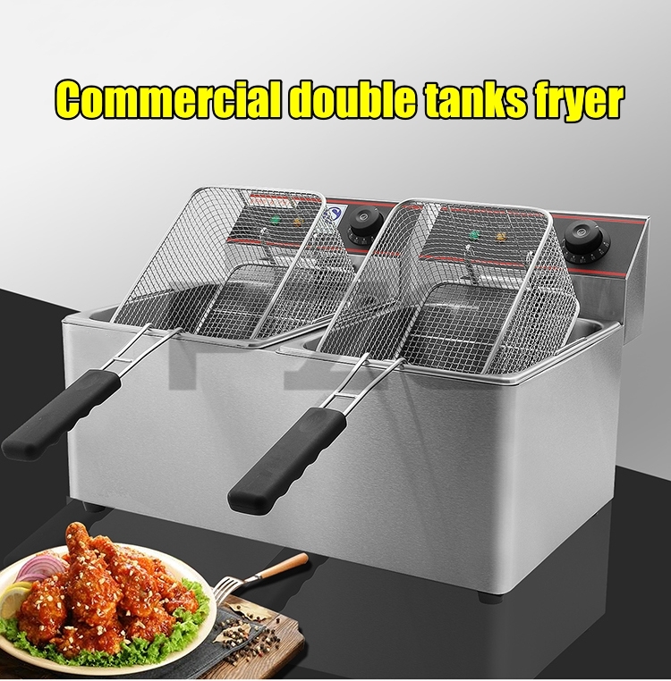11L+11L Ticari Paslanmaz Çelik - Countertop Deep Fryer With Timer incelemesi ve fiyatı