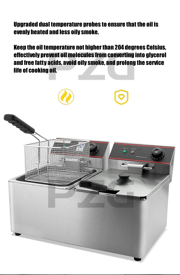 11L+11L Ticari Paslanmaz Çelik - Countertop Deep Fryer With Timer incelemesi ve fiyatı