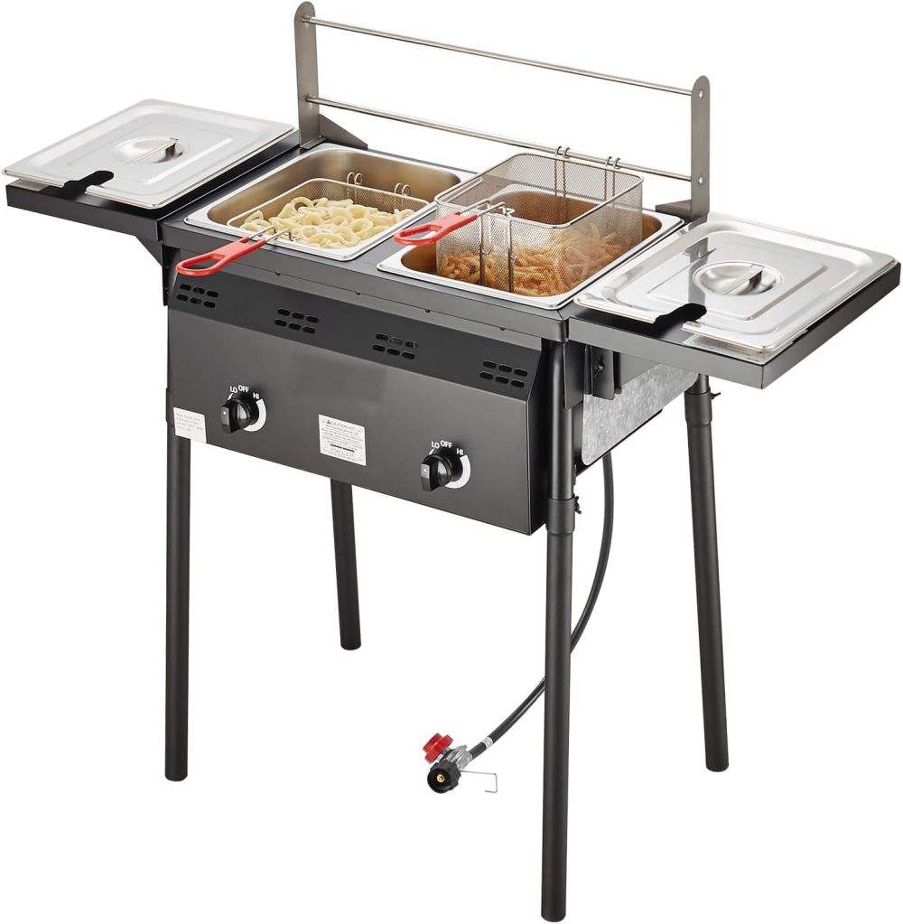 Yeni Ticari İki Tanklı Derin F - Fryer Basket Commercial Stainless incelemesi ve fiyatı