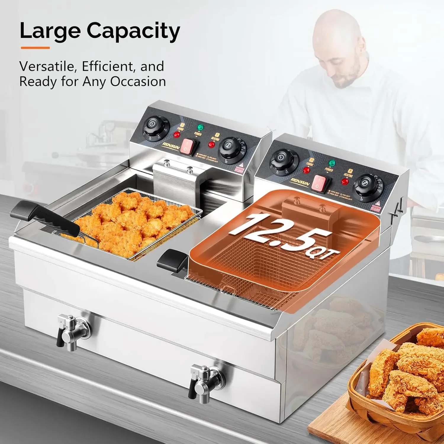 Elektrikli Çift Tanklı Tezgah  - Countertop Deep Fryer With Timer incelemesi ve fiyatı