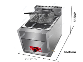 8L Sepetli ve Kapaklı Ticari L - Commercial Gas Deep Fryer Propane incelemesi ve fiyatı