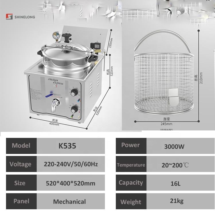 Ticari Tezgah Üstü Mini Vakuml - Pressure Fryer Commercial Chicken incelemesi ve fiyatı