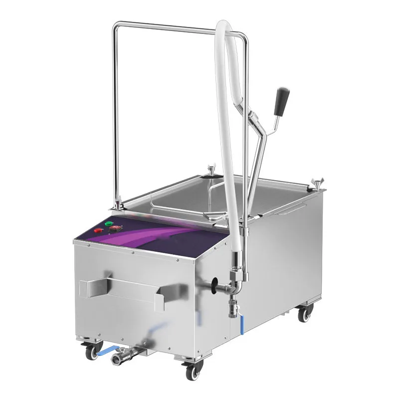 Ticari Mobil Paslanmaz Çelik Y - Fryer Oil Filtration Machine incelemesi ve fiyatı
