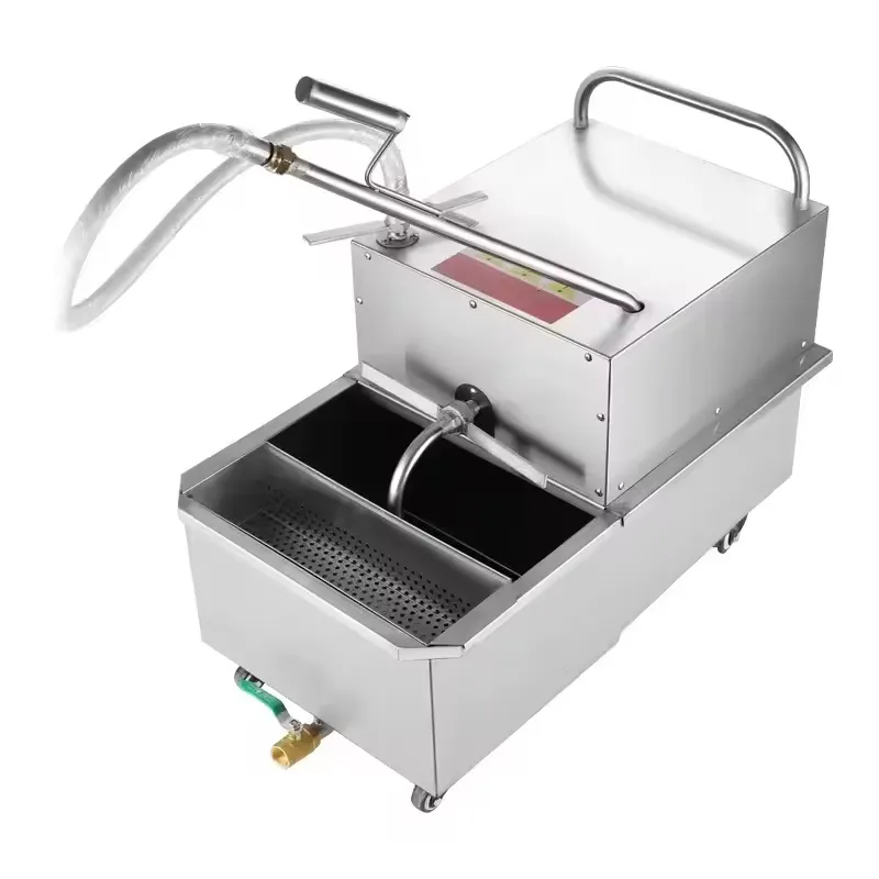 YWM Sertifikalı Ticari 48L Pas - Fryer Oil Filtration Machine incelemesi ve fiyatı