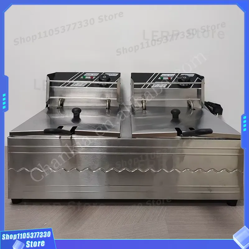 Ticari 12L Çift Tanklı Elektri - Commercial Deep Fryer Double Tank 12L incelemesi ve fiyatı