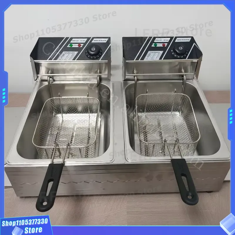 Ticari 12L Çift Tanklı Elektri - Commercial Deep Fryer Double Tank 12L incelemesi ve fiyatı