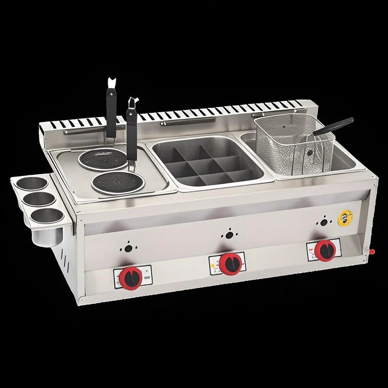 Üç adet 8 litrelik gazlı tavuk - Commercial Gas Deep Fryer Propane incelemesi ve fiyatı