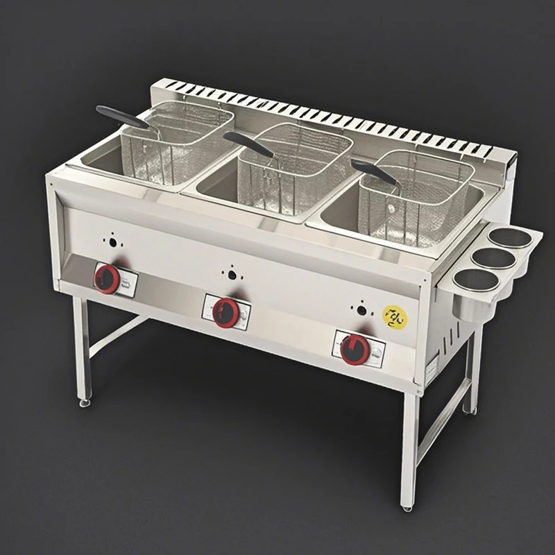 Üç adet 8 litrelik gazlı tavuk - Commercial Gas Deep Fryer Propane incelemesi ve fiyatı