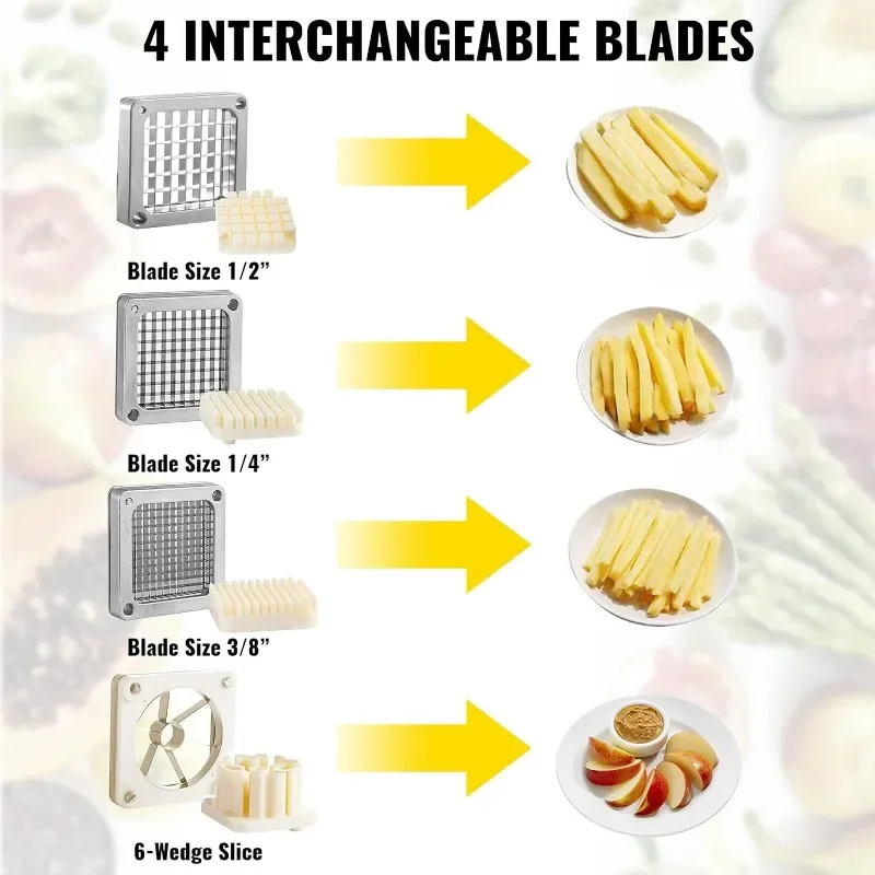 Ticari Sebze Doğrayıcı 4 Yedek - Commercial French Fry Cutter incelemesi ve fiyatı