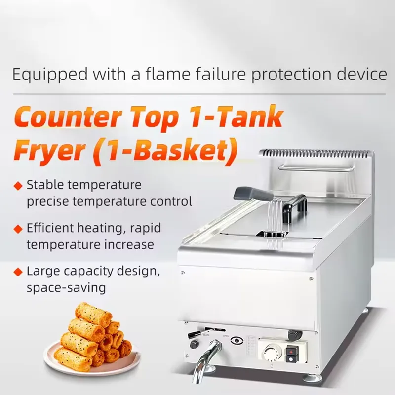 Restoran Mutfakları İçin Ticar - Commercial Gas Deep Fryer Propane incelemesi ve fiyatı