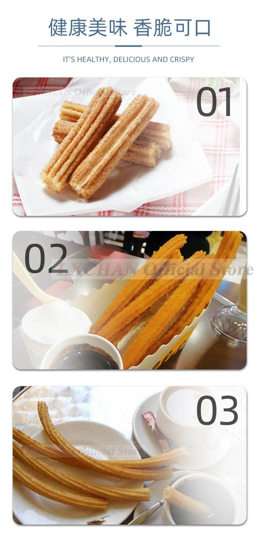 2/3L Küçük İspanyol Churros Ya - Electric Churro Maker Machine incelemesi ve fiyatı