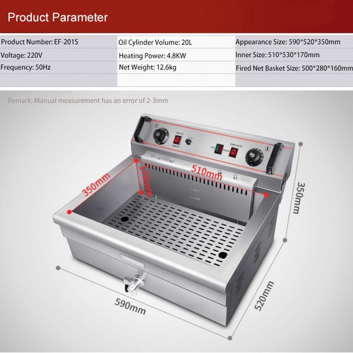 20L Elektrikli Fritöz Ticari T - Electric Fryer Commercial 20L incelemesi ve fiyatı