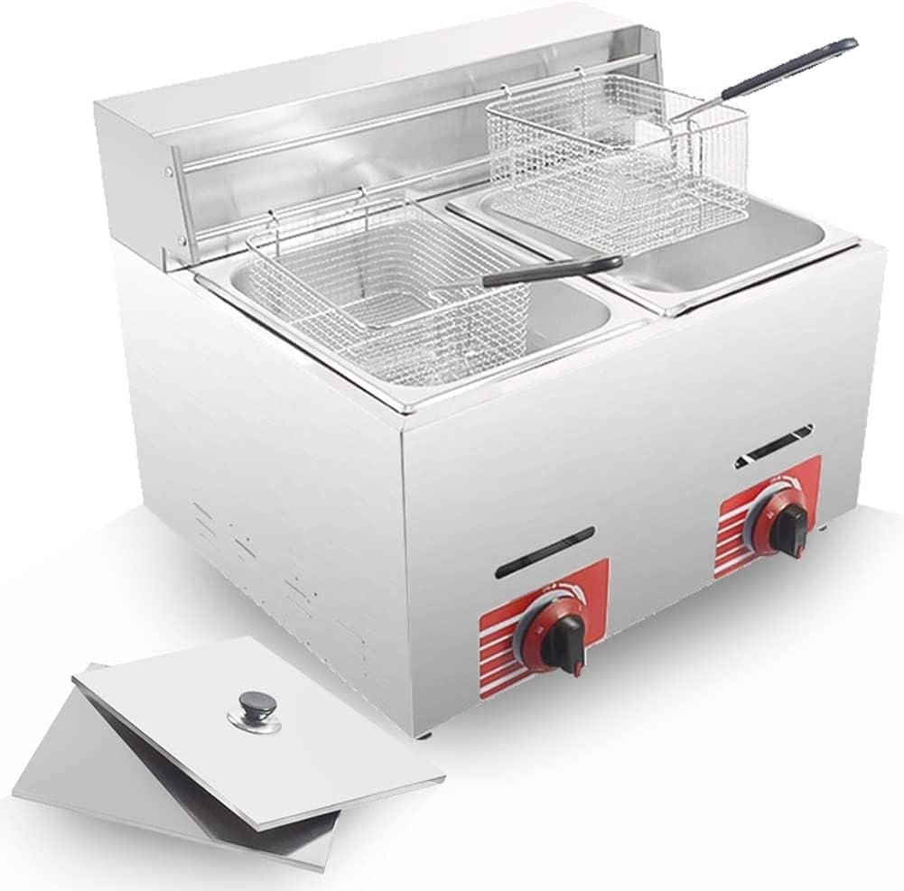 8L Sepetli ve Kapaklı Ticari L - Commercial Gas Deep Fryer Propane incelemesi ve fiyatı
