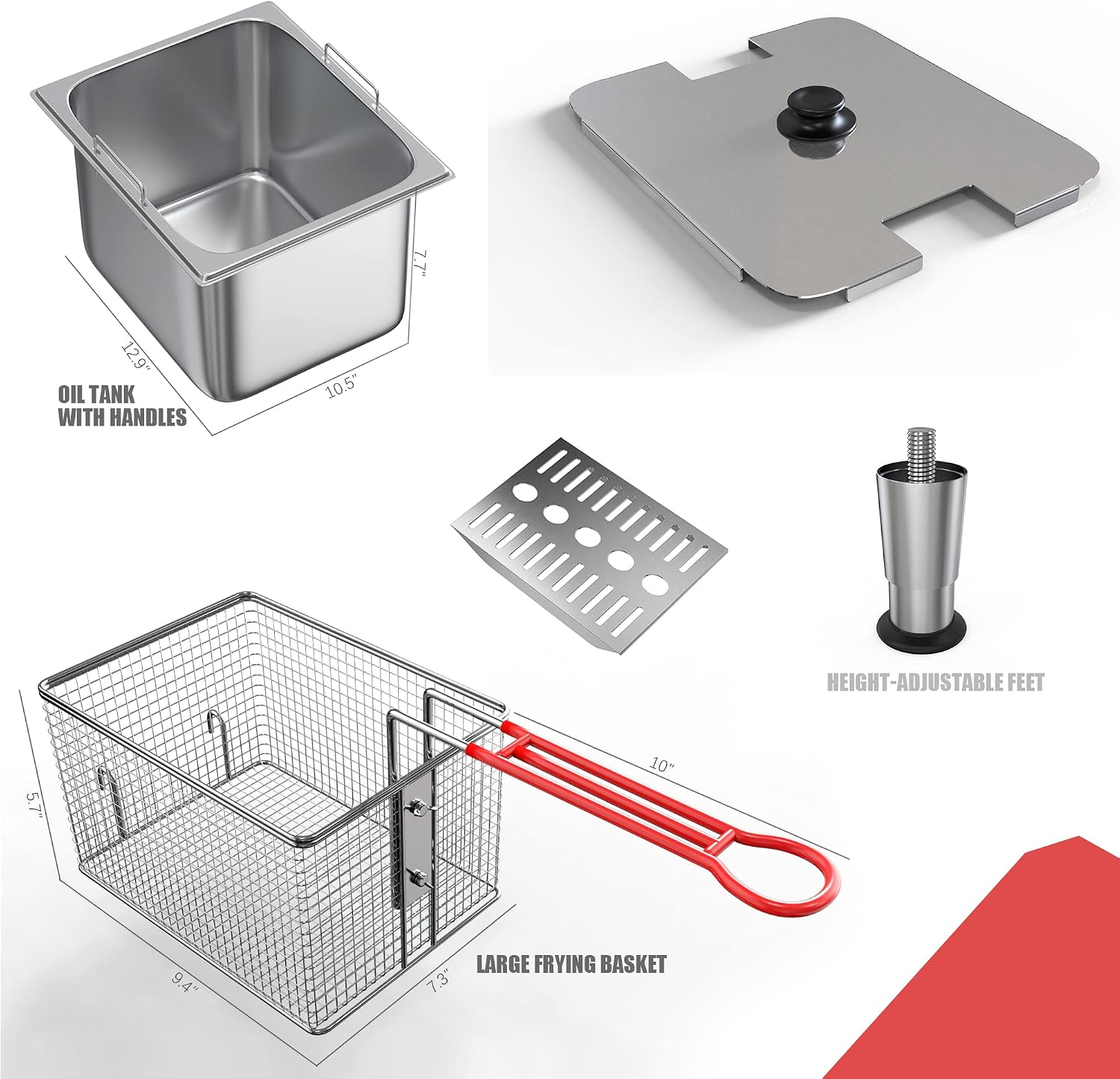 Ticari Fritöz 12L x 2 Büyük Çi - Fryer Basket Commercial Stainless incelemesi ve fiyatı