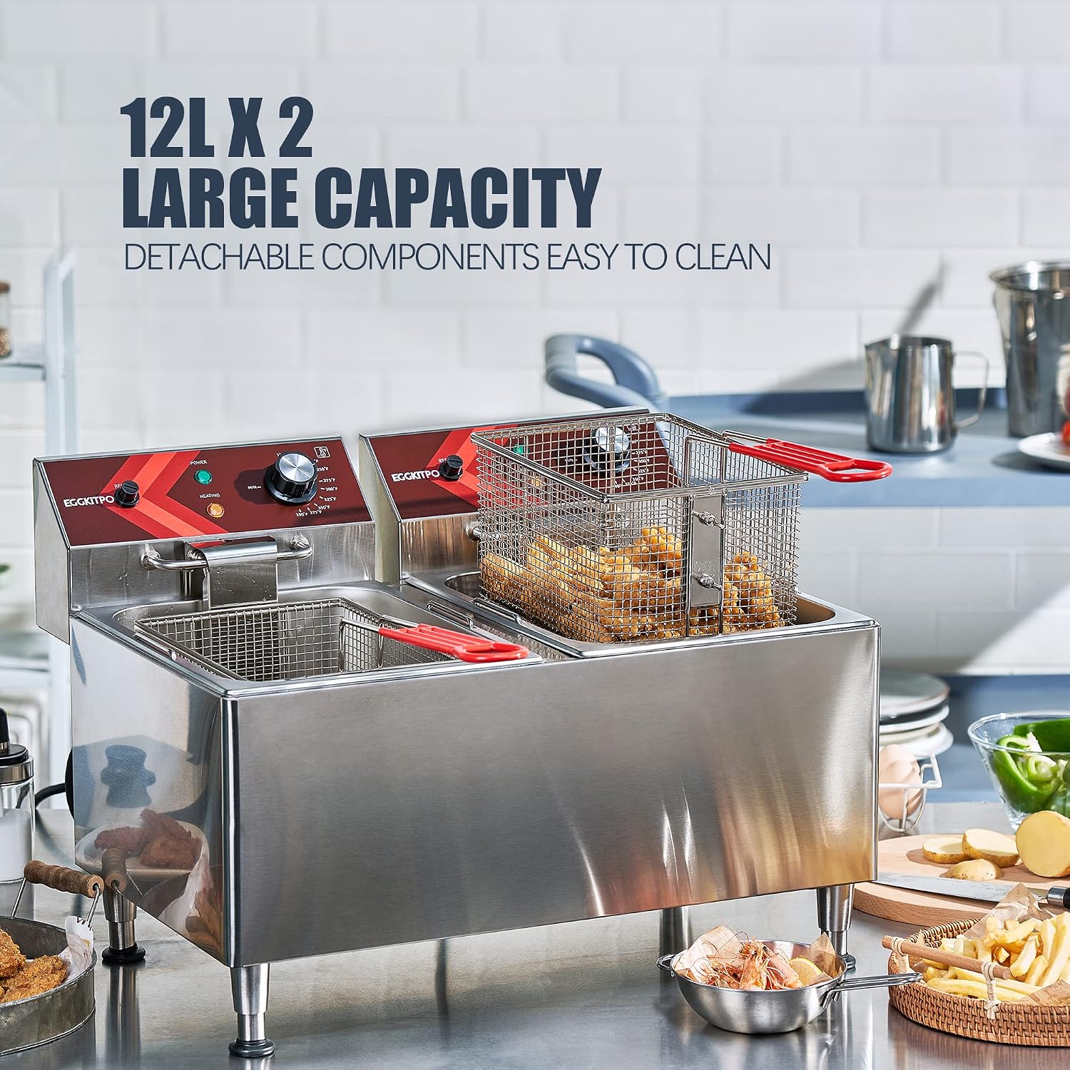 Ticari Fritöz 12L x 2 Büyük Çi - Fryer Basket Commercial Stainless incelemesi ve fiyatı