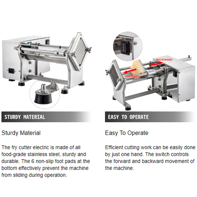 Yüksek Verimli Ticari Elektrik - Commercial French Fry Cutter incelemesi ve fiyatı
